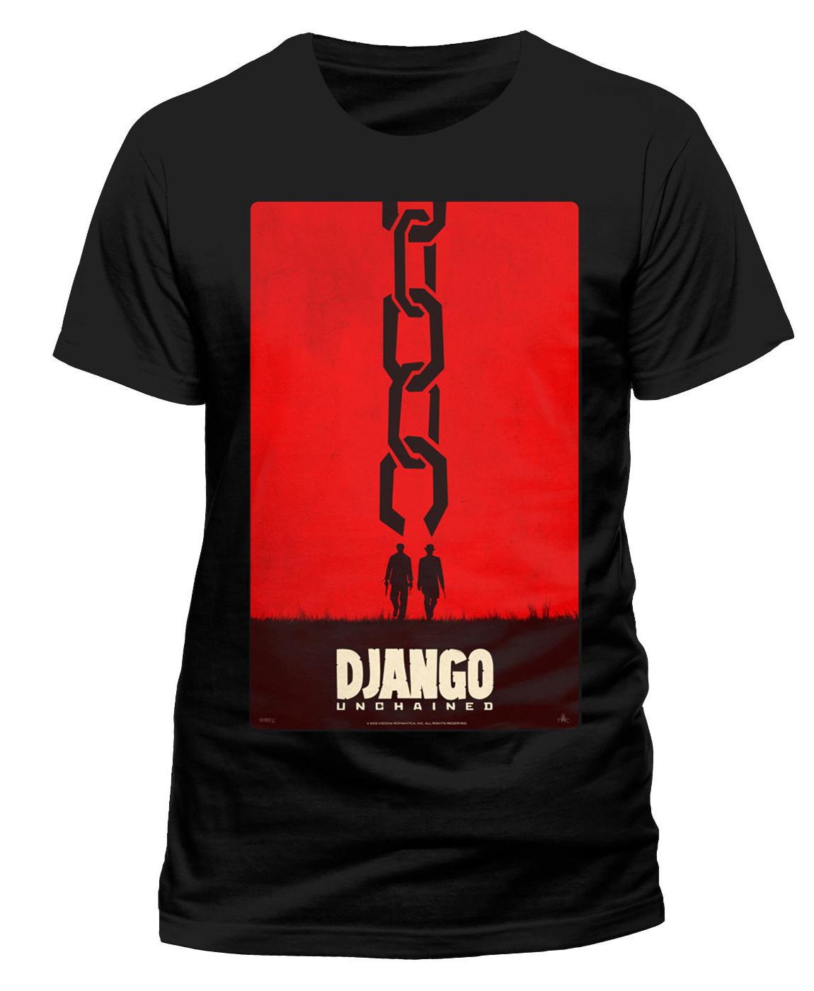 Django Unchained Kino Poster Quentin Tarantino Film Männer Men T-Shirt Schwarz XXL