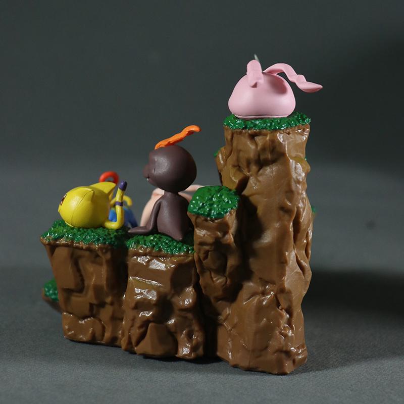 11cm Anime Digimon Baby Stage 8 Piece Scene Agumon Biyomon Gabumon Mogumon Togomon Pomon Character Model Collection Toy Gift