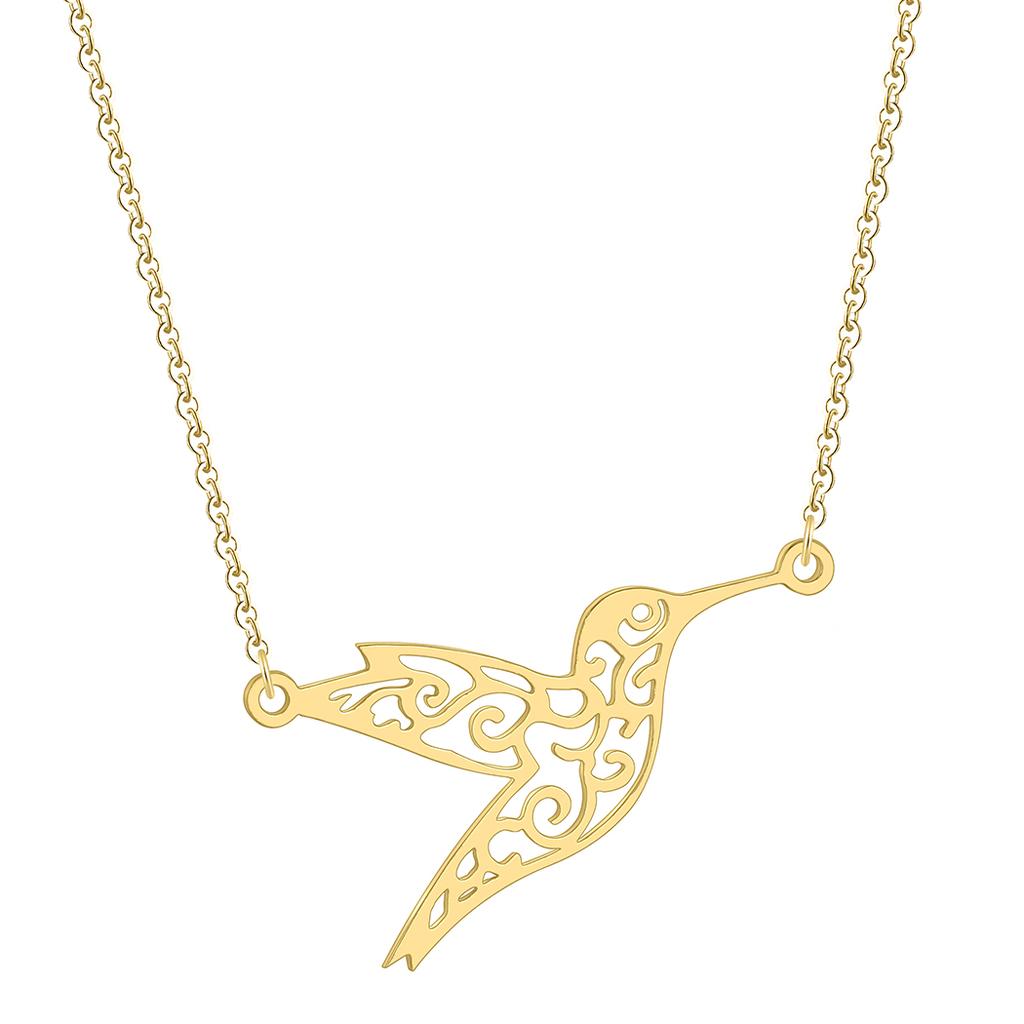 Kinitial Stainless Steel Hollow Hummingbird Bird Bracelet Wedding Gift Women Fashion Couple Bracelets Adjustabele Animal Jewelry