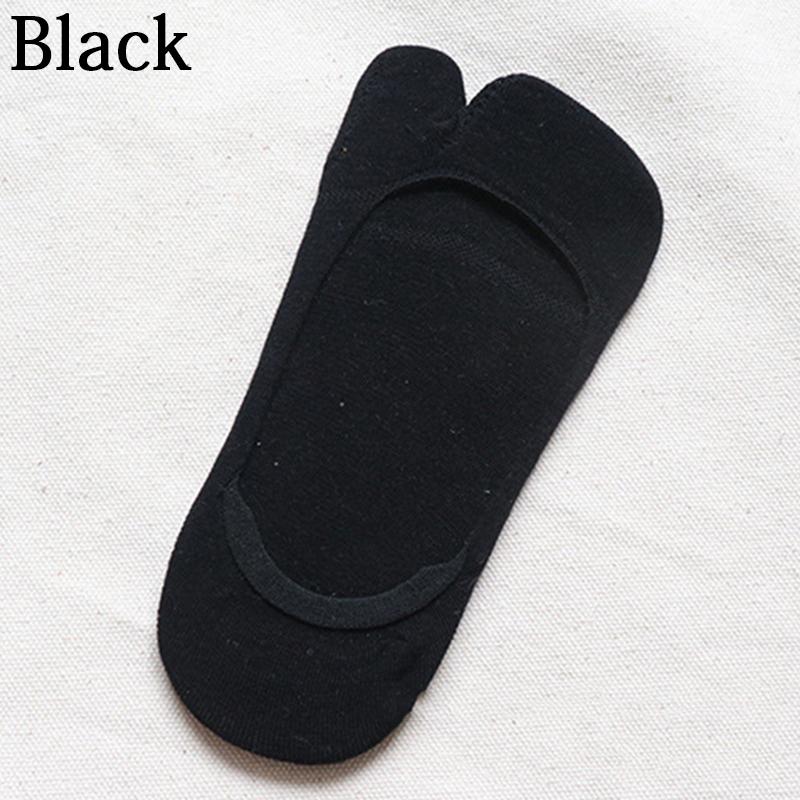 Summer Thin Non-slip Invisible Low Cut Boat Sock for Women Two Finger Socks Solid Breathable Cotton Tabi Socks Comfortable