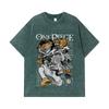 275 GSM Washed T-shirts 100% Cotton One Piece V48 Luffy Lucci Print Unisex Heavy Cotton T Shirt
