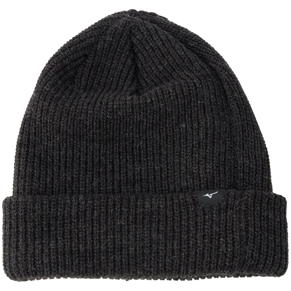 Mizuno Breath Thermo Knit Cap with Logo Black Size F Patch, Heat-Generating Material, B2JWC500, Unisex, Heather,