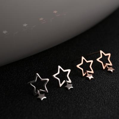 Lukong Five-pointed Star Earrings Have A Moving Design and Are Niche Star Earrings with A Simple Personality