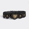 Retro Wasteland-Style Suede Belt with Rivet and Eyelet Accents – Punk Western Heavy Industry for Women