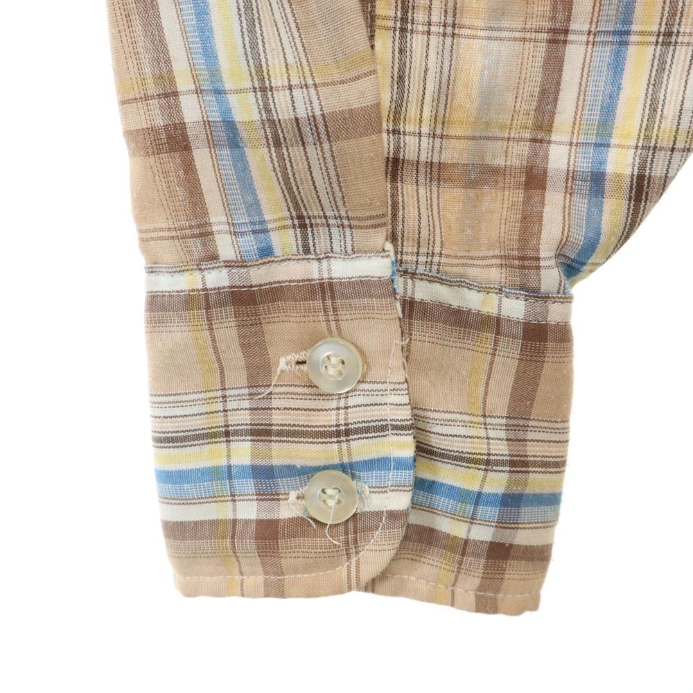 Levi's 70s 80s Made in USA Vintage Check Pattern Long sleeve shirt S Men's Used