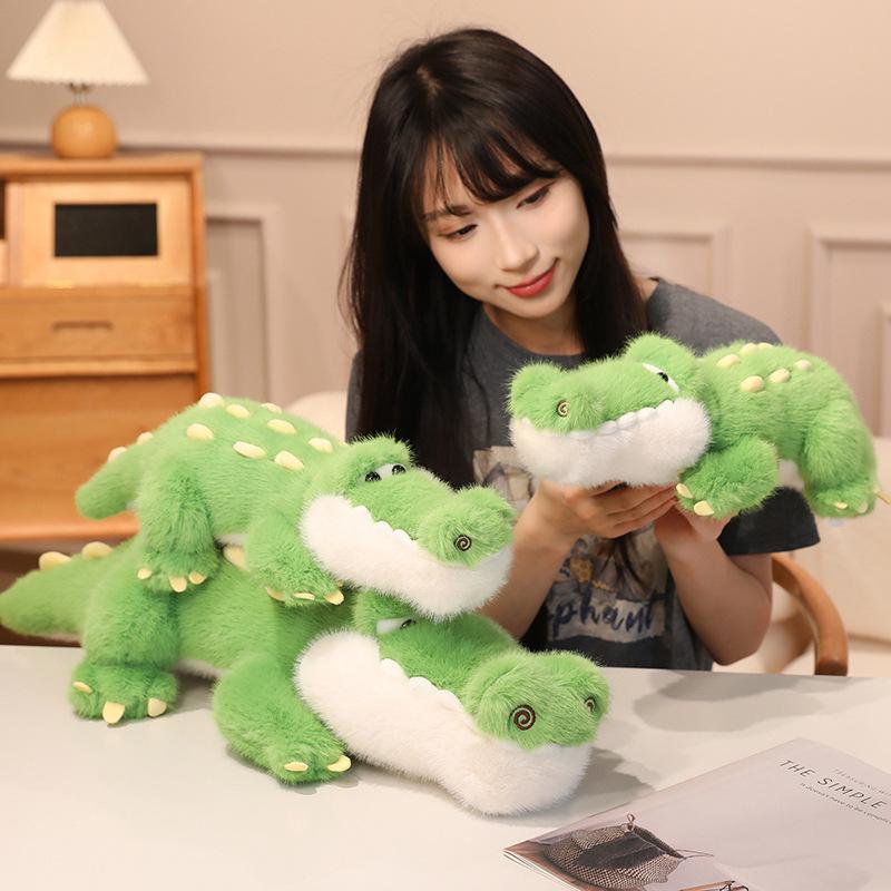 Cute cute crocodile doll plush toy green little crocodile doll girl soothing doll