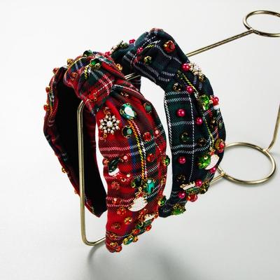 Haarband für Damen, Weihnachten, bunt, Türkis, eingelegte Kristalle, breiter Rand, Bonbonfarben, Stirnband, vielseitige Kopfbedeckung