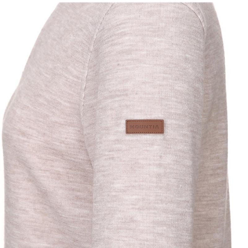  MounTia  Women S Polen KniT Half Zip Up T ShirT oaTmeal