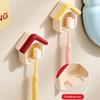 House Shape Toothbrush Holder Punch Free Wall Mounted Toothbrush Storage Rack Draining Bathroom Organizer For Bathroom Decor