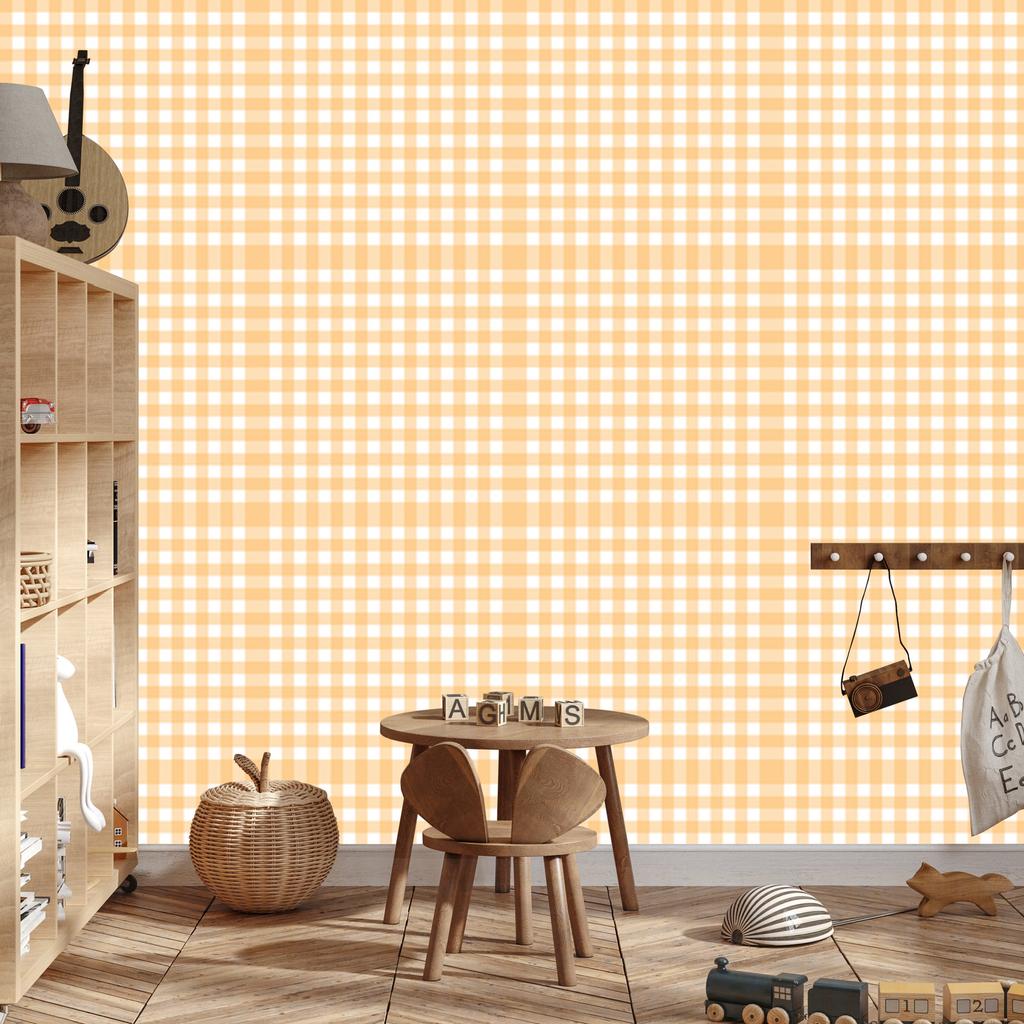 Wallpaper Fabric Pattern Cream Background, Cream Center for Living Room and Bedroom 50x1000