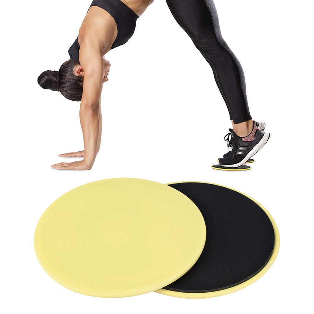 2 STuks Oefen Glijdende   Schijf Fitness   Slider Sport Full Body Workout (grijs)