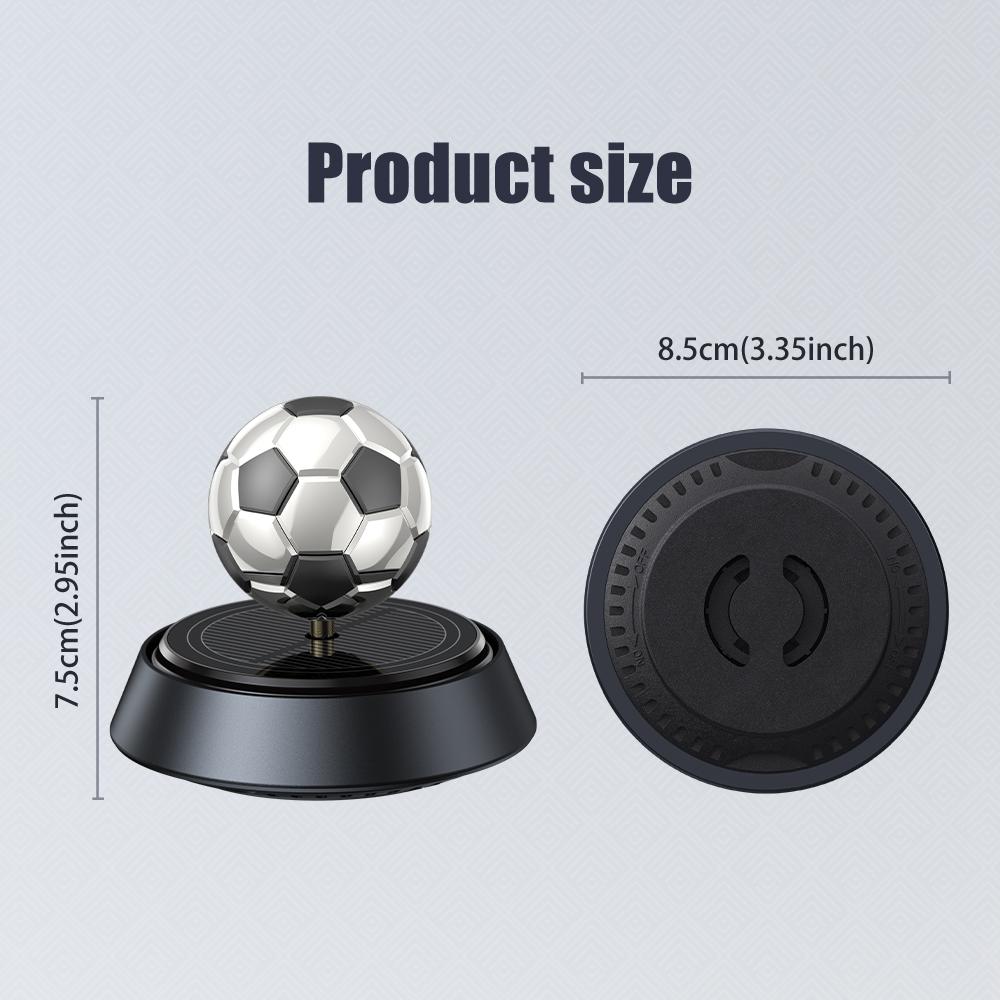 Cool rotating football solar power car air freshener decoration soccer ornament dashboard perfume fragrance diffuser accessories