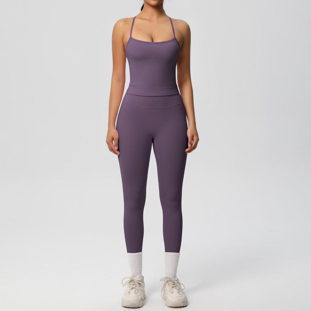 Seamless Nude Double-Sided Brushed Yoga & Running Set