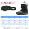 Mozu Winter Snow Padded with Fleece Size Size L Men's Mid-Length Boots, Waterproof, Non-Slip, Water-Repellent, Lining, Black, 5686, (5686,BLK,L)