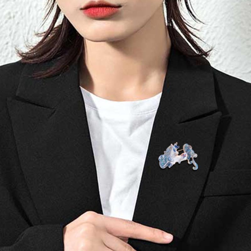 Traditional Chinese Styles Horse Brooch Versatile For Formal Casual Occasions Secure Pin Accessory