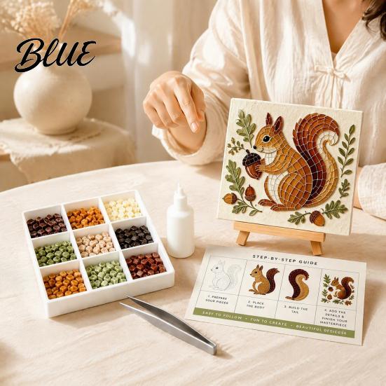 Christian Home Decor Animal Craft Art Kit Glass Mosaic DIY Sea 3D Forest Set
