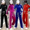 Square Dance Gold Velvet Suit Spring and Autumn New Team Gymnastics for Workout and Dance Clothes