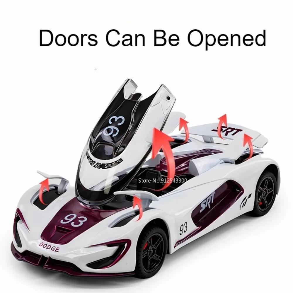 1:32 Scale SRT Tomahawk XVGT Rolls Royce Dawn Alloy Car Model Toy Music Light Pull Back Supercar Models Kids Desktop Ornaments