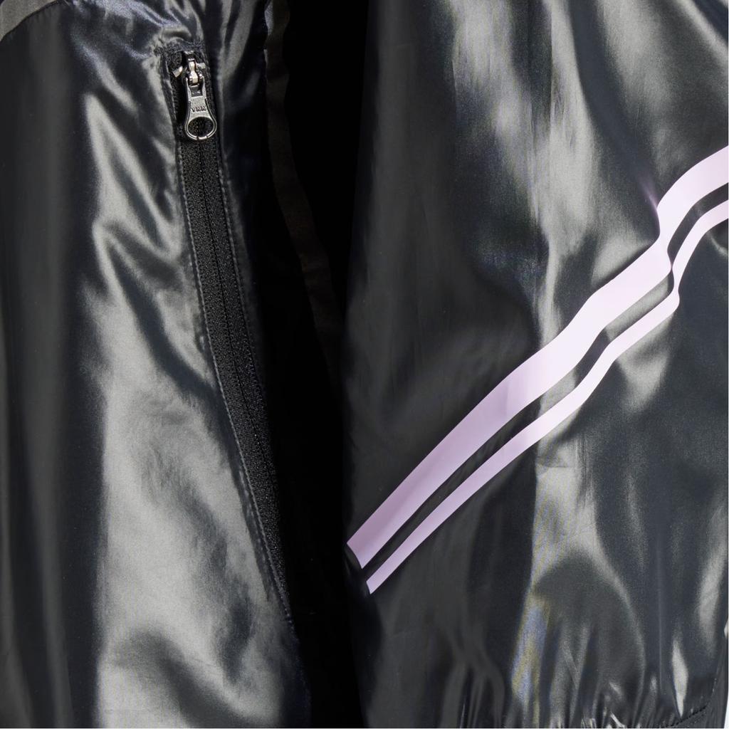 Adidas X Stella McCartney Letter Logo Print Zip-Up Hooded Jacket Women Jacket Black White IN5041