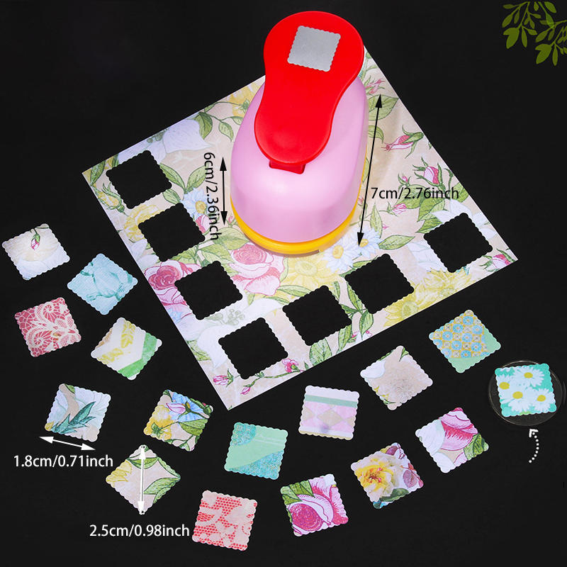 Stamp Shaped Craft Lever Punch Circle Cutter Handmade Paper Hole Punch for Crafting Scrapbooking DIY Card Making