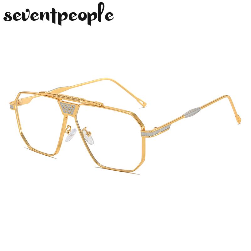 

Винтажные квадратные солнцезащитные очки оверсайз мужские Роскошный бренд Трендовые стимпанк очки для вождения Ретро металлическая оправа Оттенки для мужчин