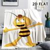 1Pc Bees and Maya Print Flannel Blanket, High quality Comfortable for All Seasons, Home Decor, Warmth and Comfort, Perfect for Christmas Gifts