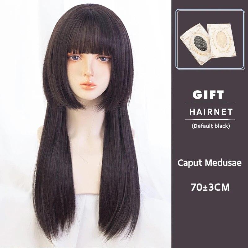 Platinum Blonde Long Natural Wavy Synthetic Hair Wigs with Bangs Cosplay Party Halloween Wig for Women Heat Resistant