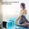 Aer Condiționat Mini Portabil Răcitor de Aer de Uz Casnic Multifuncțional USB Ventilator de Birou cu Aer Condiționat cu 2 Pachete de Cristal de Gheață