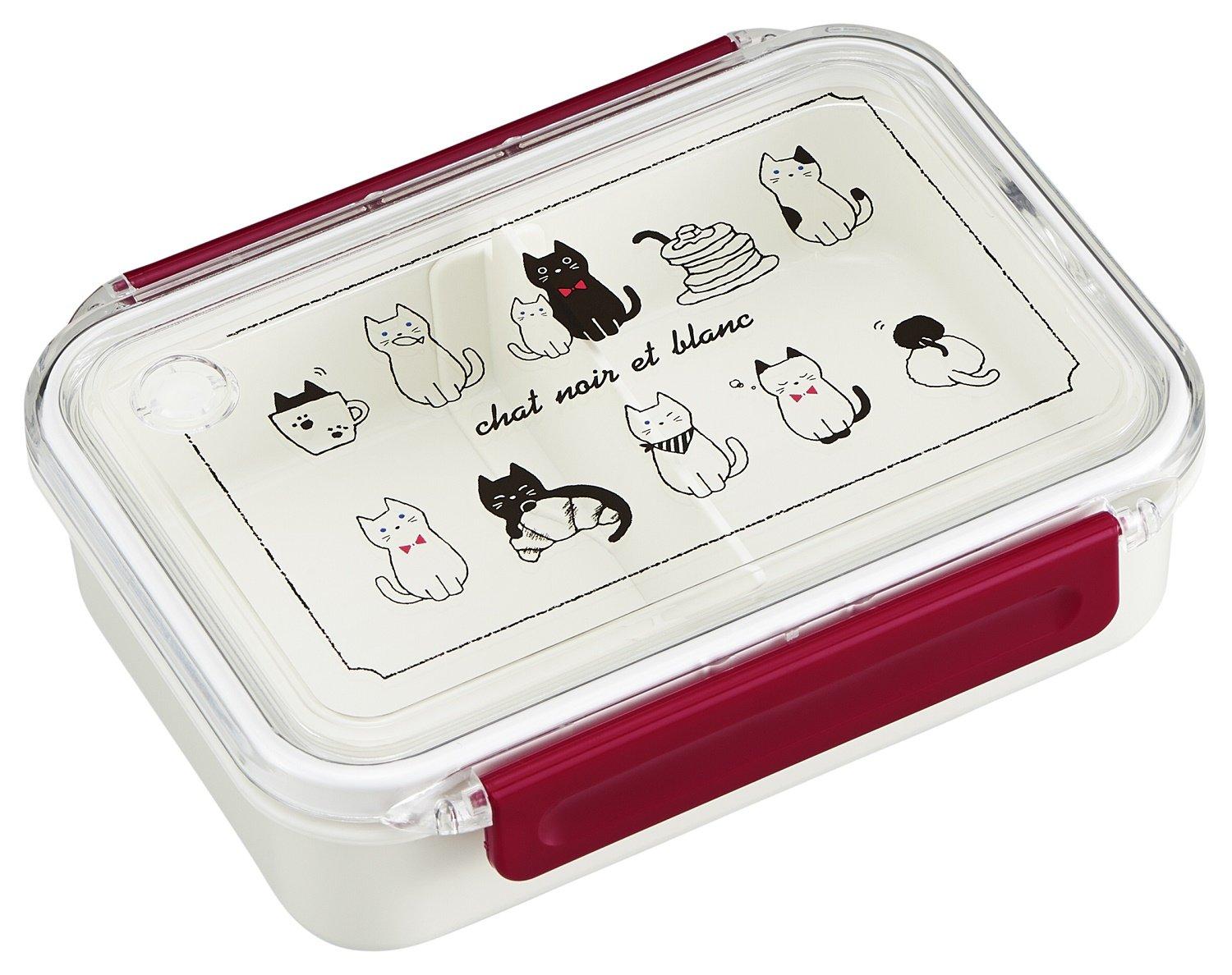 

OSK Chat Noir et Blanc Lunch box White (with partitions) PCL-1