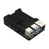 Raspberry Pi 4B/3B+ Robustes Aluminiumgehäuse mit Dual-Lüfter-Kühlkörper