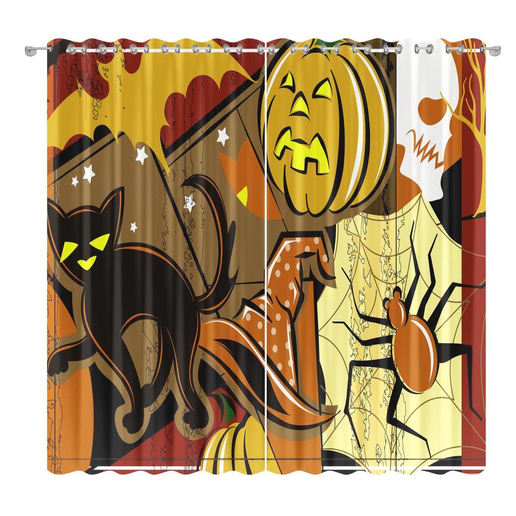 Zasłona Halloweenowa Tkanina Sypialnia Salon Balkon Zasłona zaciemniająca Biuro Hotel Zasłona izolacyjna
