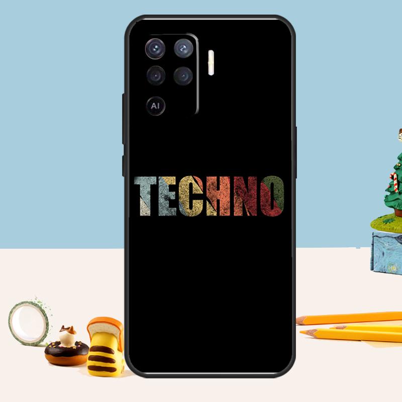 Love Techno Music Quotes Case For Oppo A98 A78 A58 A18 A38 A74 A94 A54 A15 A17 A57 A6 A5 Pro A16 A76 A96 A40 A60 A80