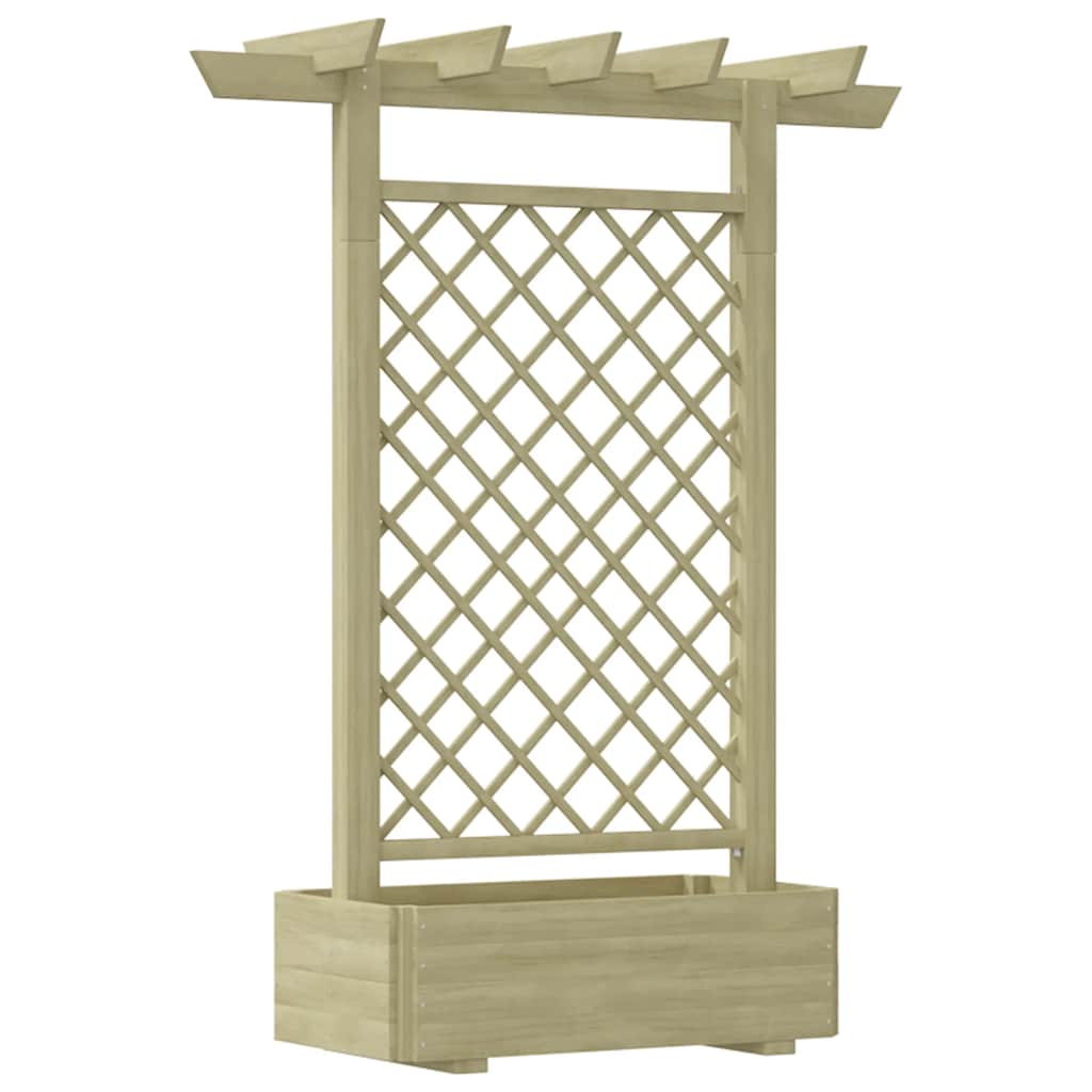 vidaXL Pergola mit Pflanzkasten 162x56x204 cm Holz braun