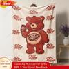 Dr Pepper Bear Flannel Throw Blanket Soft Warm Machine Washable Decorative Wall Hanging for Bed Home Textiles