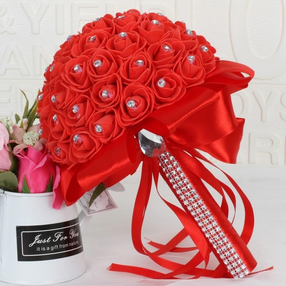 Romantic Wedding Bouquets Pearl Bridal Bouquets Artificial Hand Bouquet  Wedding Accessories