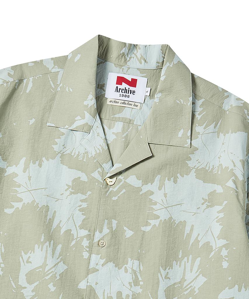BEYOND CLOSET [Collection Line] Lux Fabric Multi Pattern Short Sleeve Shirt Multi