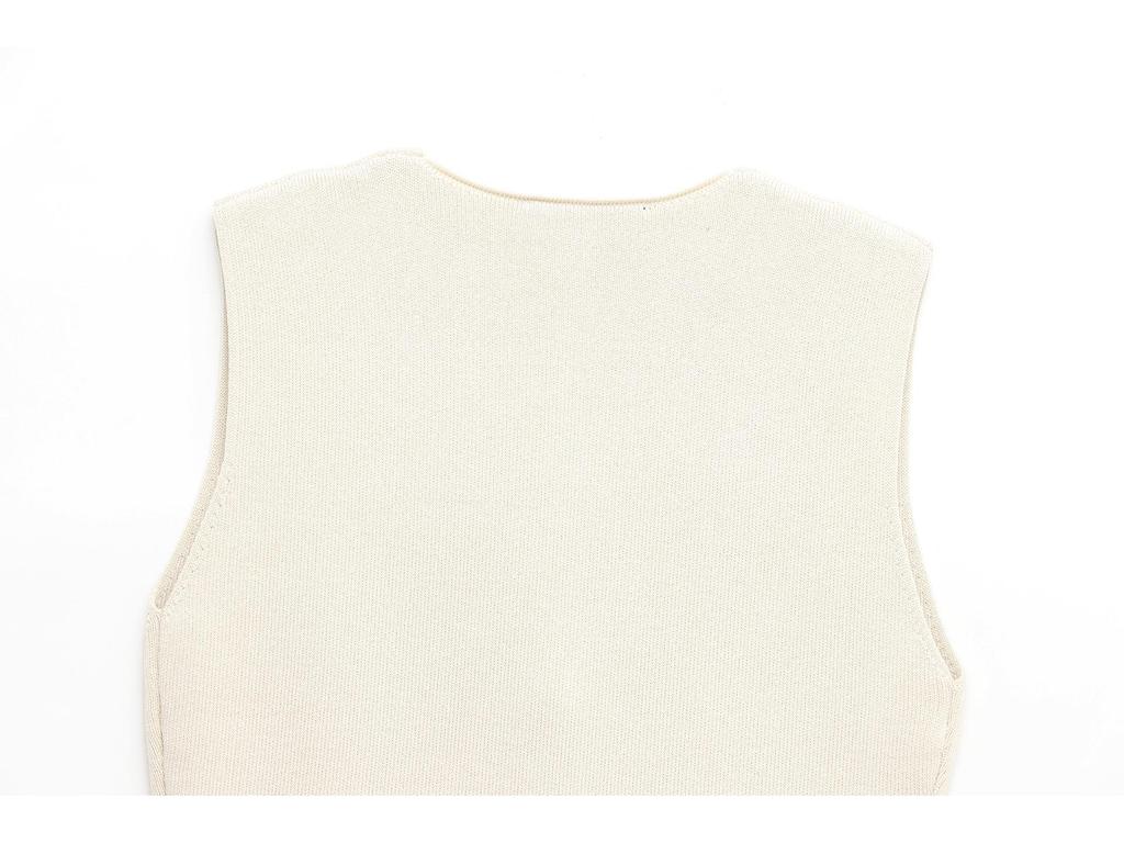 2025 Spring Women's Street Fashion Knit Vest & Midi Skirt Set