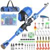 Kids Fishing Rod Children Fishing Pole Portable Telescopic Fishing Rod and Reel Combo Kit for Teenagers Girls Fishing