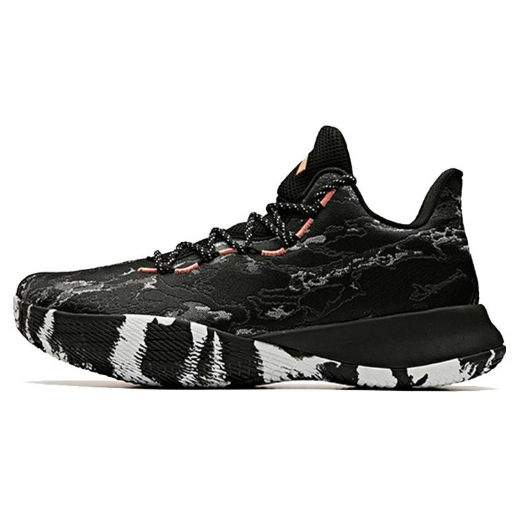 New Anta Pallas Mid Top Basketball Shoes Men's Black Noble Lady Red 11941621-3
