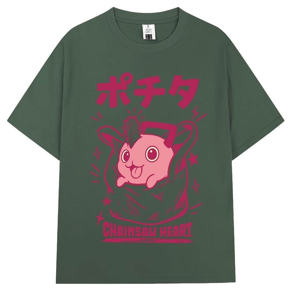 

90s Japanese Anime Chainsaw Women Graphic T Shirt Cartoon Pochita Makima Harajuku Unisexga T-shirts Oversized Cotton Casual T-shirt 4XL