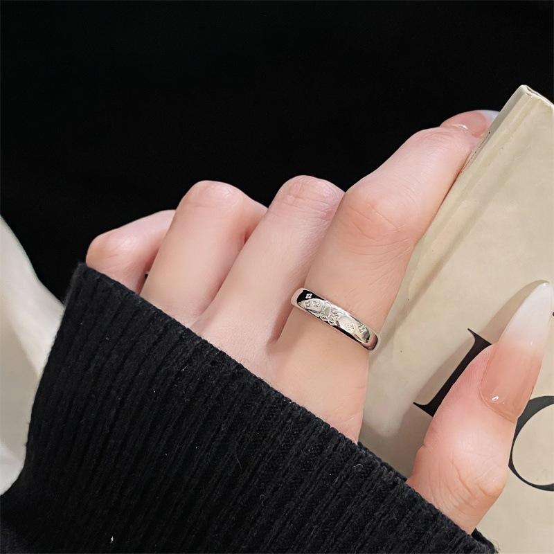 High-End Minimalist Open Ring Female Niche Design Cold Wind Irregular Fashion Geometric Index Finger Adjustable opening