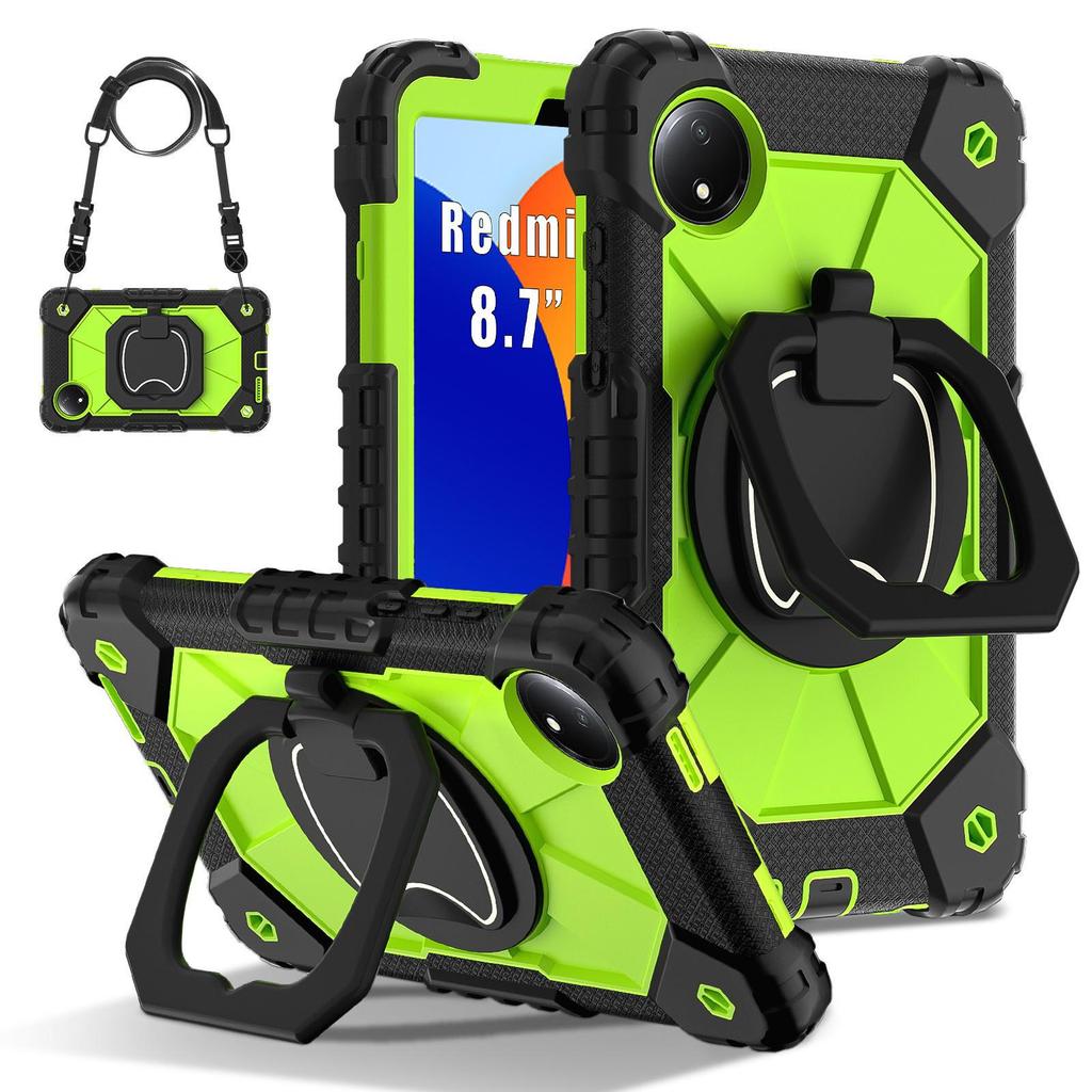 2024 Redmi Pad SE 8.7'' Case: 360° Rotating Stand, Silicone Anti-fall Shell