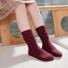 Autumn Winter Children Knee High Long Soft Cotton Socks Kids Solid Candy Color White Folds Stockings for 0-8Y Girls Boy Clothing