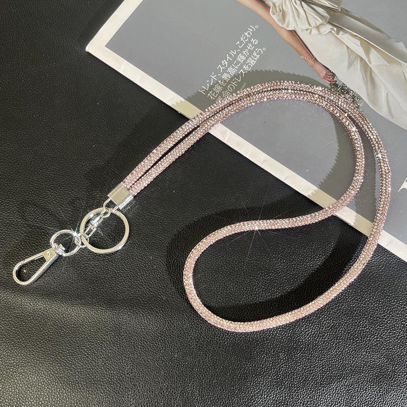 Light Luxury Rhinestone Phone Lanyard: Diamond Crossbody Chain & Bracelet Pendant.