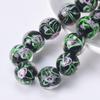 10pcs Round 12mm Flower Pattern Handmade Lampwork Glass Loose Beads For Jewelry Making Accessories DIY Crafts Findings