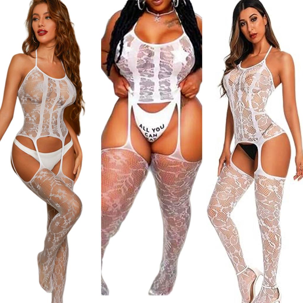 Women Bodysuits Transparent Bodystocking For Sex Bold Body Suit Open Crotch Pantyhose Erotic Costumes Sexy Fishnet Lingerie