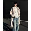 High Street Style Woolen Coat for Men and Women - Loose Mid-Length Korean Over-the-Knee Trench for Autumn/Winter