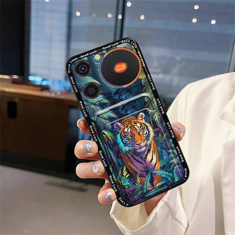 Back Cover Graffiti Phone Case For ZTE Nubia Music Anti-knock Fashion Design Cartoon Durable Card Bag Full Wrap TPU Cute