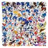 60 Pieces Of Cartoon Sonic The Hedgehog Graffiti Stickers For Luggage Cups Stationery Laptop Decorations And Diy Decals.