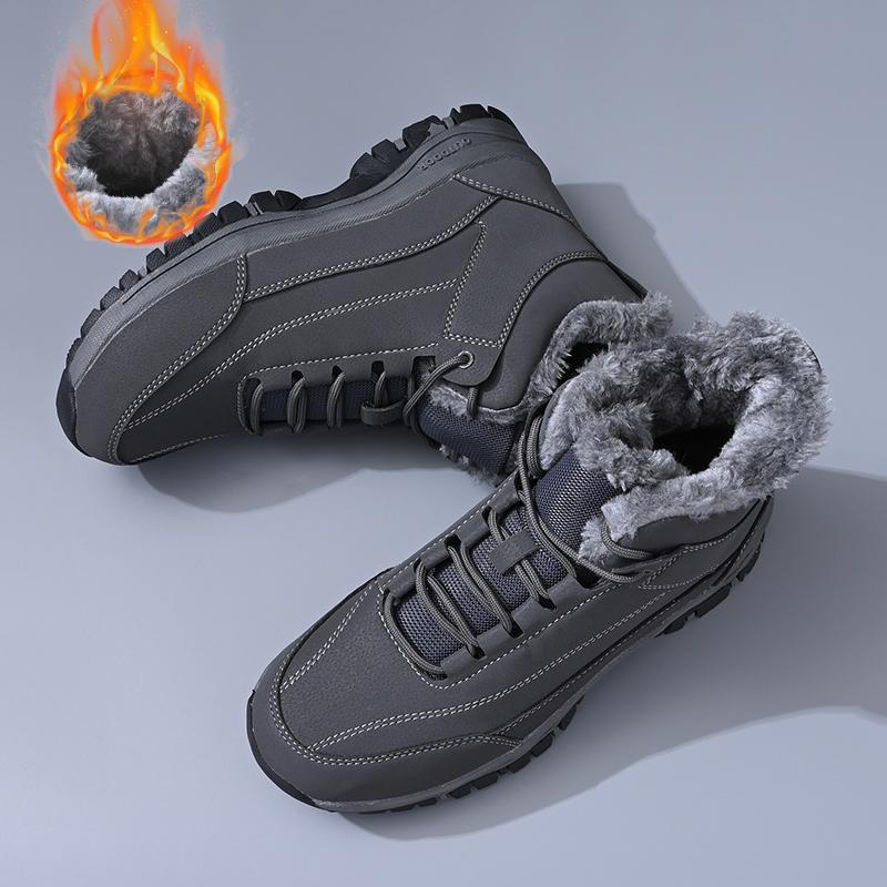 New Snow Boots Men Lace Up Mens Shoes Breathable Winter Boots For Men Casual Men Shoe Waterproof Ankle Boots Footwear Work Shoes